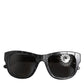 Black Leather Frame DG4177 Tinted Lens Sunglasses