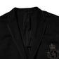 Black Viscose DG Crown Blazer Coat Jacket