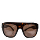 Dark Brown Havana DG4398F Square Frame Eyewear Sunglasses