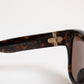 Dark Brown Havana DG4398F Square Frame Eyewear Sunglasses