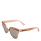 Pink Gold Mirrored Cat Eye DG6109 Sequined Sunglasses