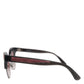 Black Pink Mirrored Cat Eye DG6109 Sequined Sunglasses