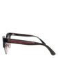 Black Pink Mirrored Cat Eye DG6109 Sequined Sunglasses