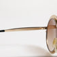 Gold Brown Gradient Round Frame DG2179 Eyewear Sunglasses