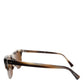 Brown Striped Acetate Square DG4305 Eyewear Sunglasses