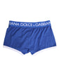 Blue Cotton Stretch Regular Boxer Underwear