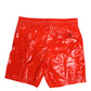 Red Nylon Drawstring Beachwear Shorts Swimwear