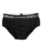 Black Cotton Stretch Regular Brief Underwear