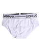 White Cotton Stretch Regular Brief Underwear