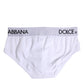 White Cotton Stretch Regular Brief Underwear