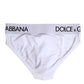 White Cotton Stretch Regular Brief Underwear