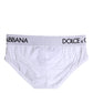 White Cotton Stretch Regular Brief Underwear