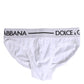 White Cotton Stretch Regular Brief Underwear