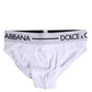 White Cotton Stretch Regular Brief Underwear