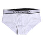 White Cotton Stretch Regular Brief Underwear