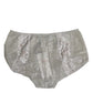 Gray Cotton Floral Lace High Waist Panty Underwear