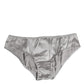 Gray Silk Stretch Bottom Low Waist Panty Underwear