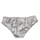 Gray Silk Stretch Bottom Low Waist Panty Underwear