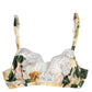 Multicolor Floral Print Non Wire Bra Underwear