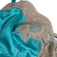 Green Floral Lace Silk Non Wire Bra Underwear
