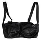 Black Silk Underwired Balconette Bra Underwear
