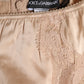Beige Silk Lace High Waist Bikini Panty Underwear