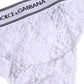 White Nylon Floral Lace Bottom Panty Underwear