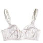 White Silk Balconette Non Wire Bra Underwear