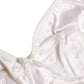 White Silk Balconette Non Wire Bra Underwear