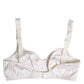 White Silk Balconette Non Wire Bra Underwear