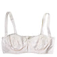 White Silk Underwired Balconette Bra Underwear