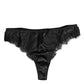 Black Silk Lace Stretch Bikini Panty Underwear
