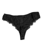Black Silk Lace Stretch Bikini Panty Underwear