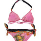 Pink Printed Swimsuit 2 Piece Top Bottom Swimwear