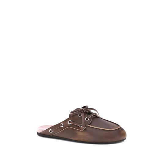 Leather Sabot Loafers