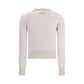 Rhinestone-decorated collar Sweater