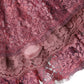 Pink Floral Lace Long Sleeve Midi Dress