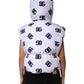 White Black DG Mania Polyester Puffer Jacket