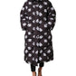 Black DG Mania Puffer Quilted Long Coat Jacket