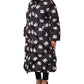 Black DG Mania Puffer Quilted Long Coat Jacket