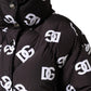Black DG Mania Puffer Quilted Long Coat Jacket
