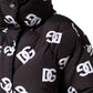 Black DG Mania Puffer Quilted Long Coat Jacket