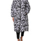 Black White DG Mania Hooded Long Coat Jacket