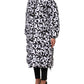 Black White DG Mania Hooded Long Coat Jacket