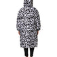 Black White DG Mania Hooded Long Coat Jacket
