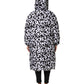 Black White DG Mania Hooded Long Coat Jacket
