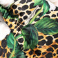 Multicolor Leopard Rose Puffer Quilted Jacket