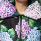 Multicolor Floral Print Puffer Quilted Jacket