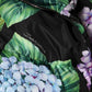 Multicolor Floral Print Puffer Quilted Jacket
