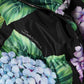 Multicolor Floral Print Puffer Quilted Jacket